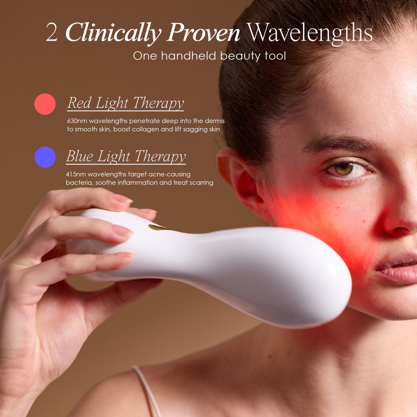 Project E Beauty Skin Care LumaGlow Red & Blue | LED Light Therapy Wand