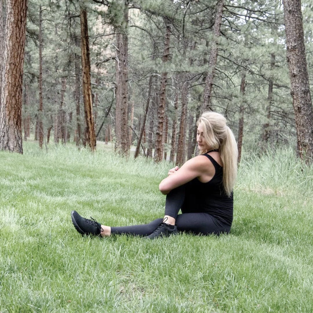 Grounded Wellness Wellness Black Bamboo Knit Grounding Trainers Harmony 783 Earthing Footwear
