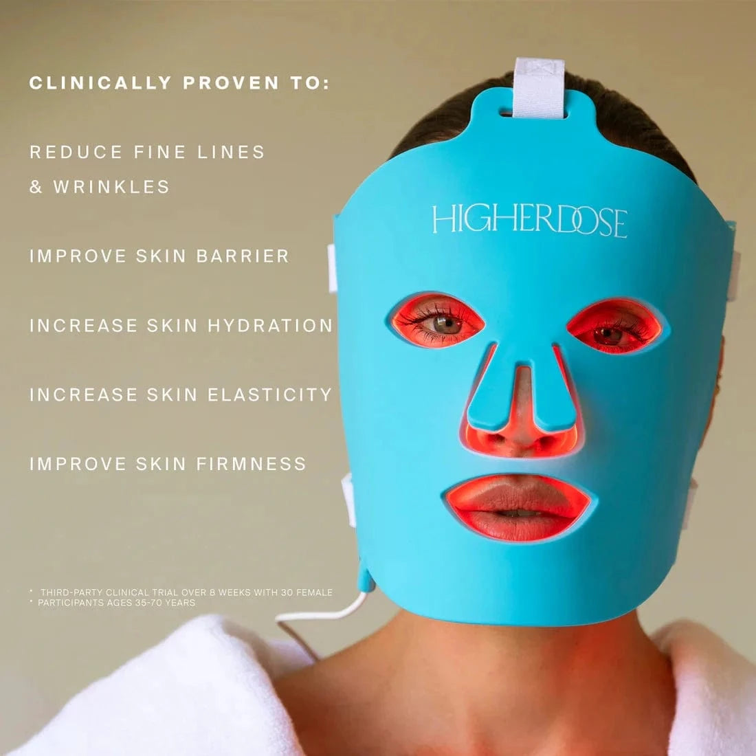 Red Light Face Mask Wellness HigherDose higherdose-wellness-red-light-face-mask-1157603504