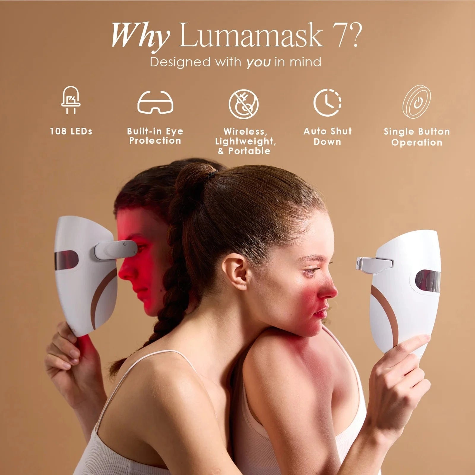 Project E Beauty Skin Care Lumamask 7 | LED Light Therapy Face Mask