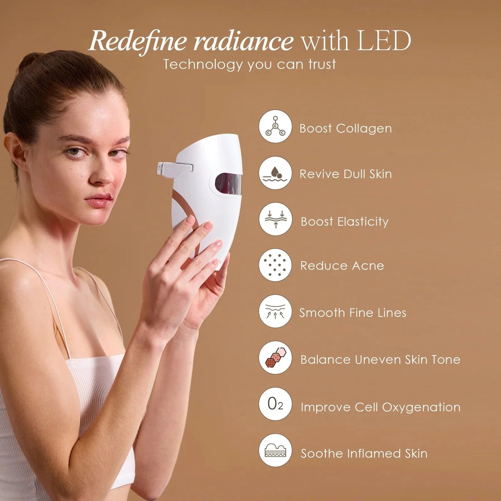 Project E Beauty Skin Care Lumamask 7 | LED Light Therapy Face Mask