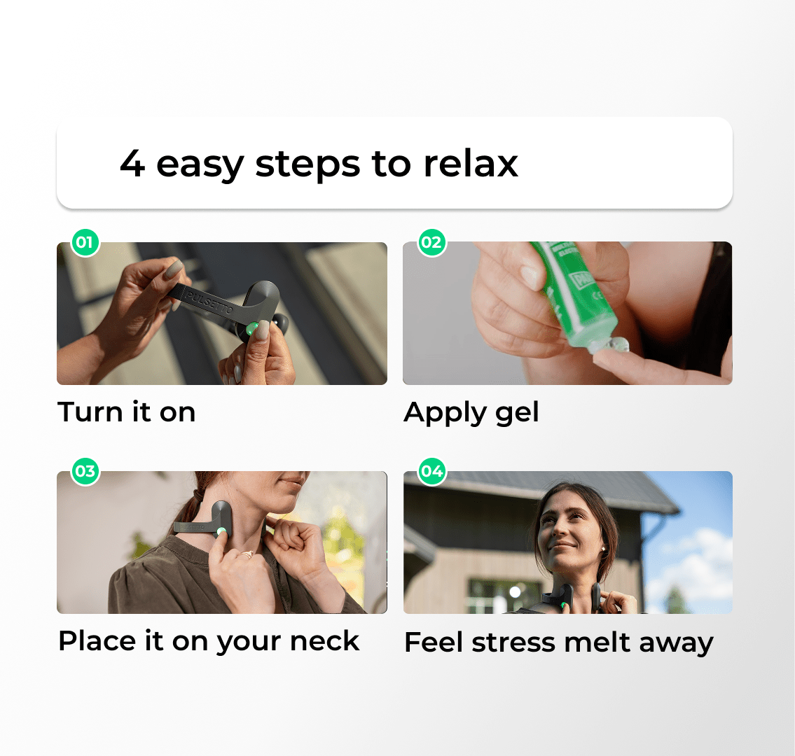 Experience calm with the Pulsetto vagus nerve stimulator, promoting relaxation in 4 minutes, part of our Curated Partner collection.