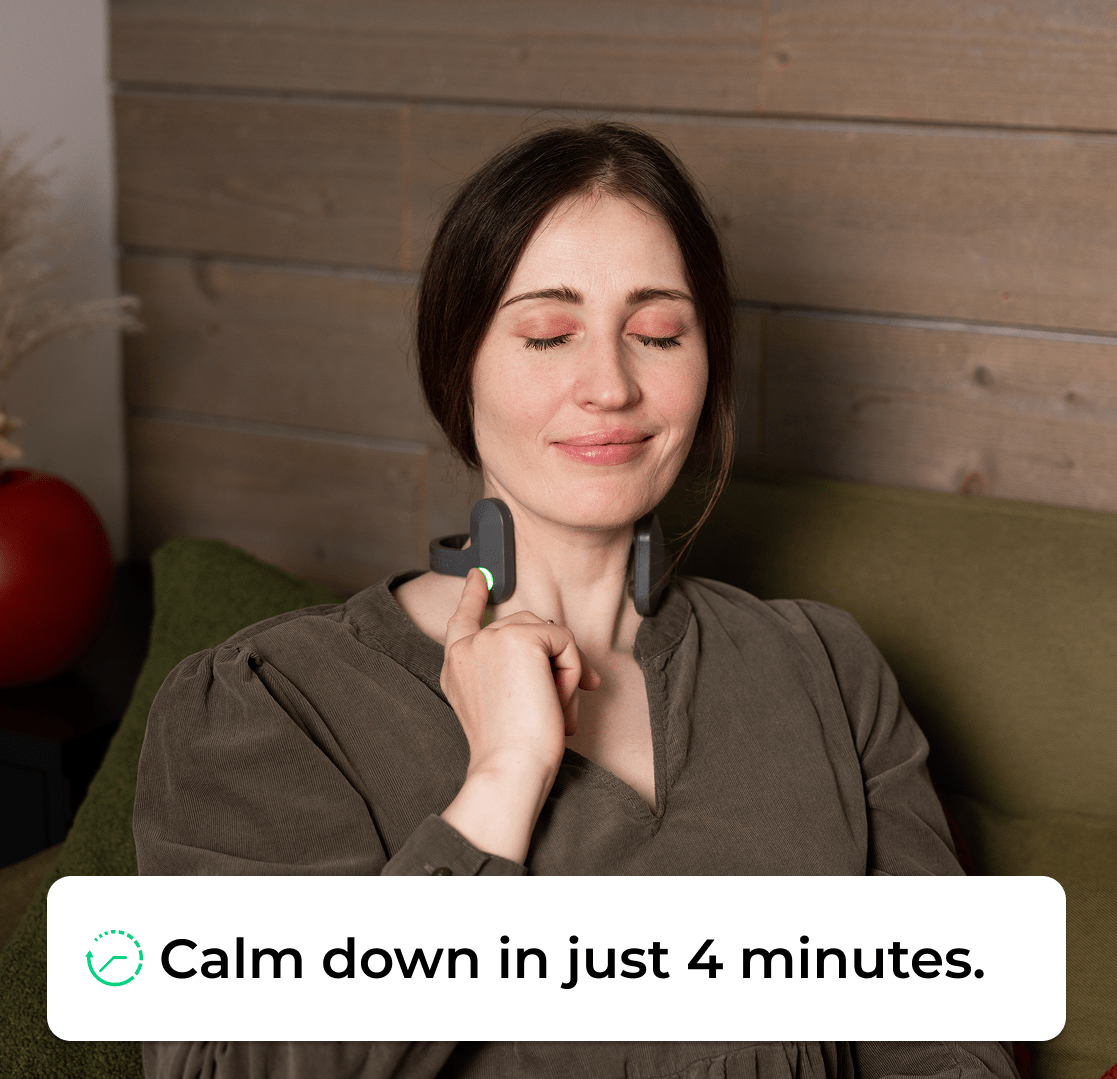 Experience calm with the Pulsetto vagus nerve stimulator, promoting relaxation in 4 minutes, part of our Curated Partner collection.