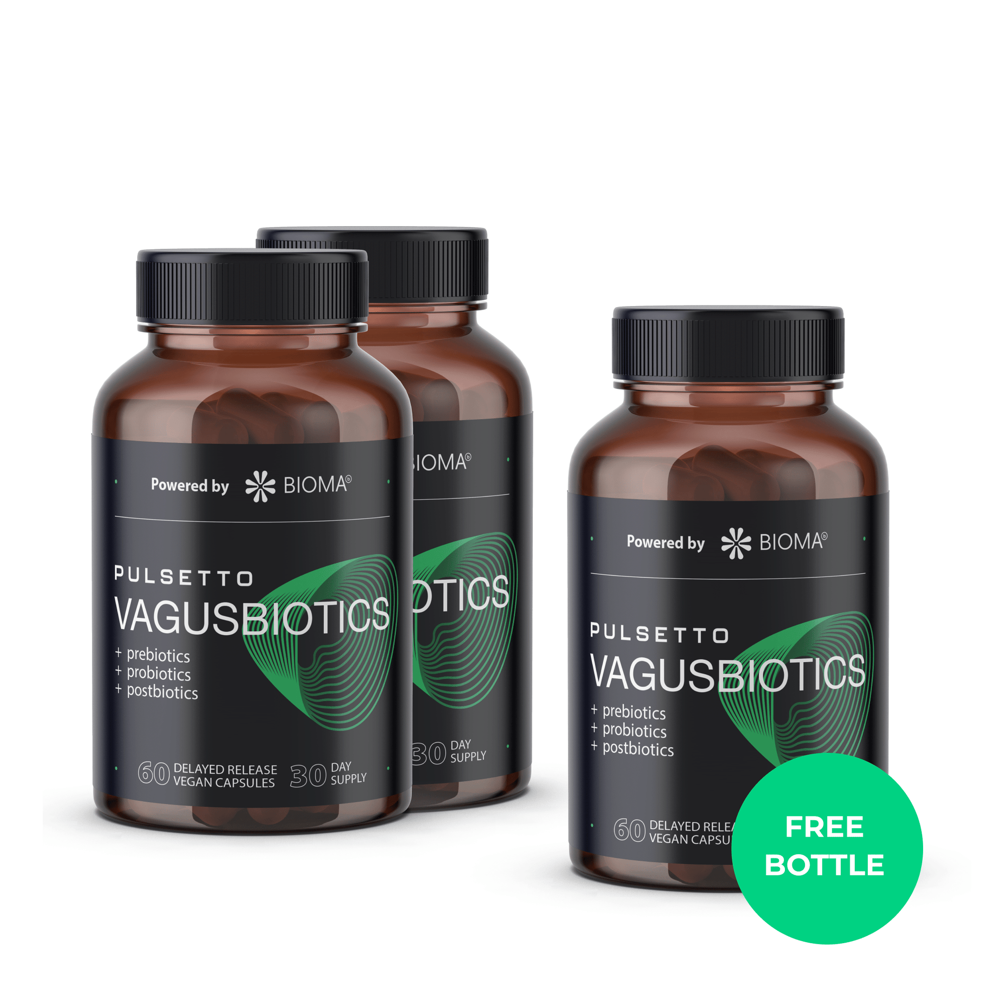 Discover VagusBiotics gut health supplement for improved gut-brain connection, digestion, mood, and energy. Buy 2, get 1 free 3-month supply.