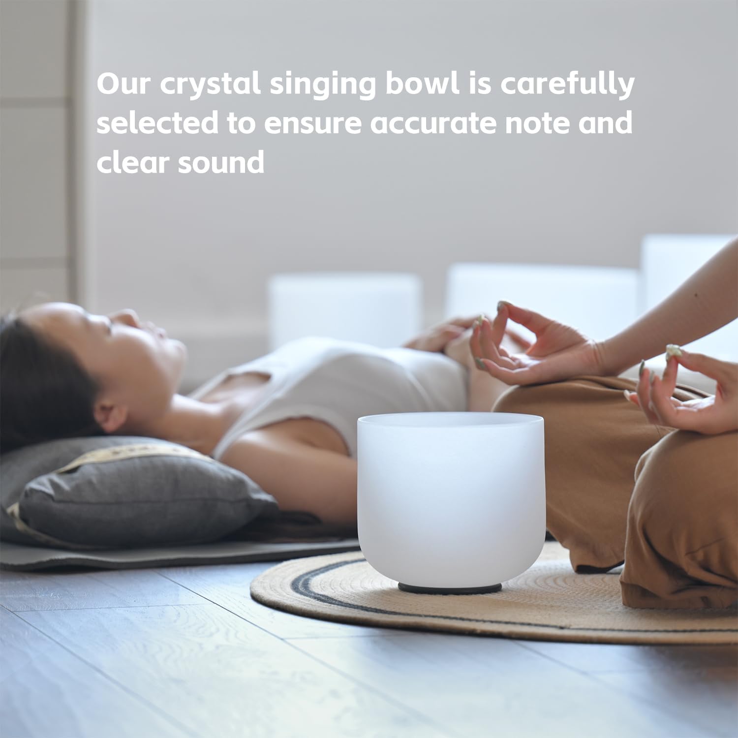 Reverieluxe Sound Healing / Meditation Instrument Crystal Singing Bowl Set – Balance Energy & Deepen Meditation