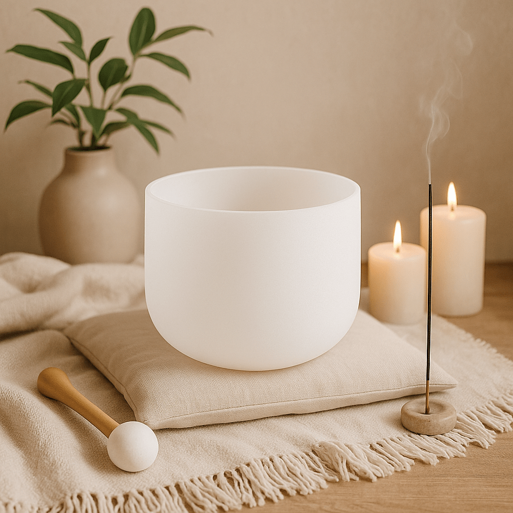 Reverieluxe Sound Healing / Meditation Instrument Crystal Singing Bowl Set – Balance Energy & Deepen Meditation