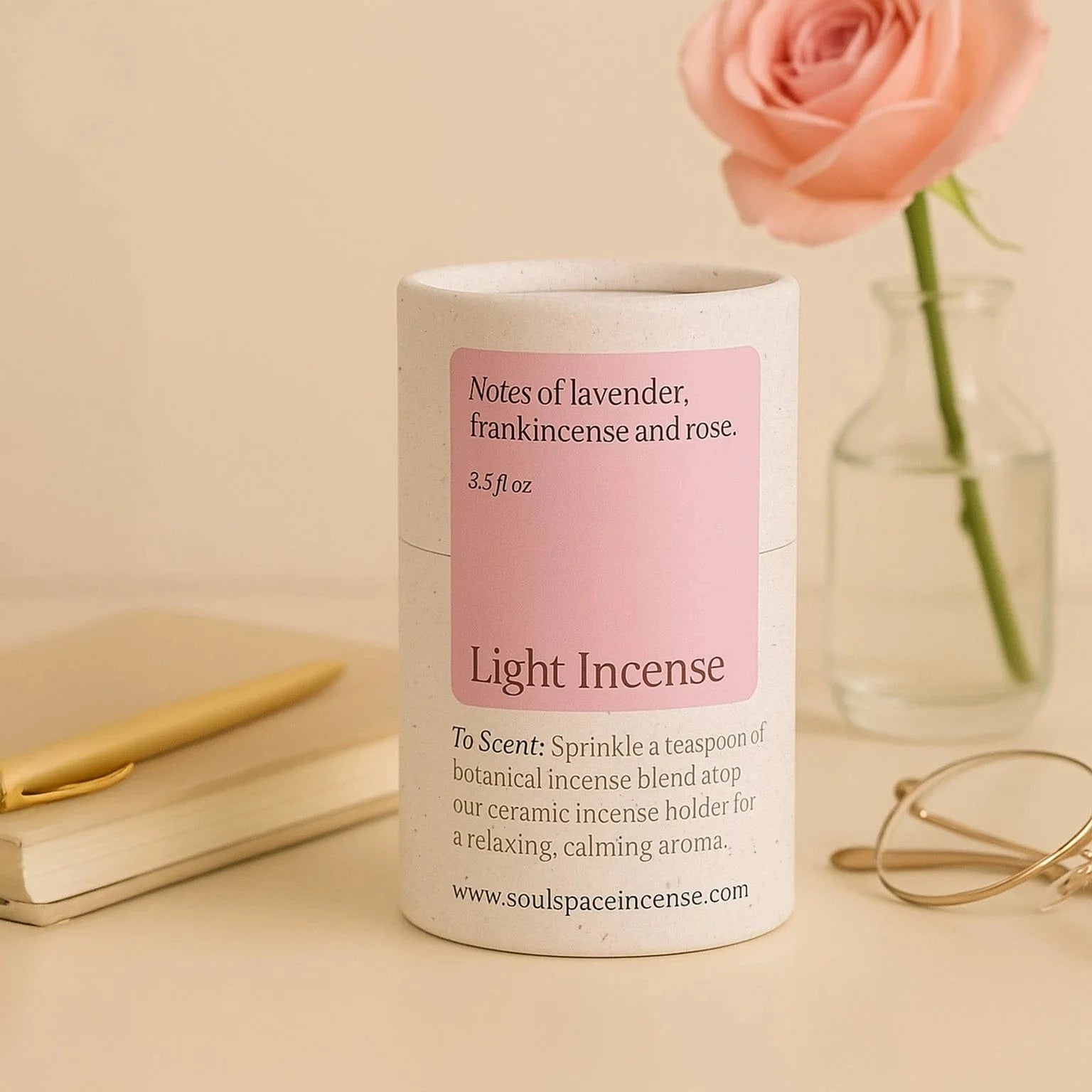 Soul Space Wellness Light Incense | Frankincense & Rose